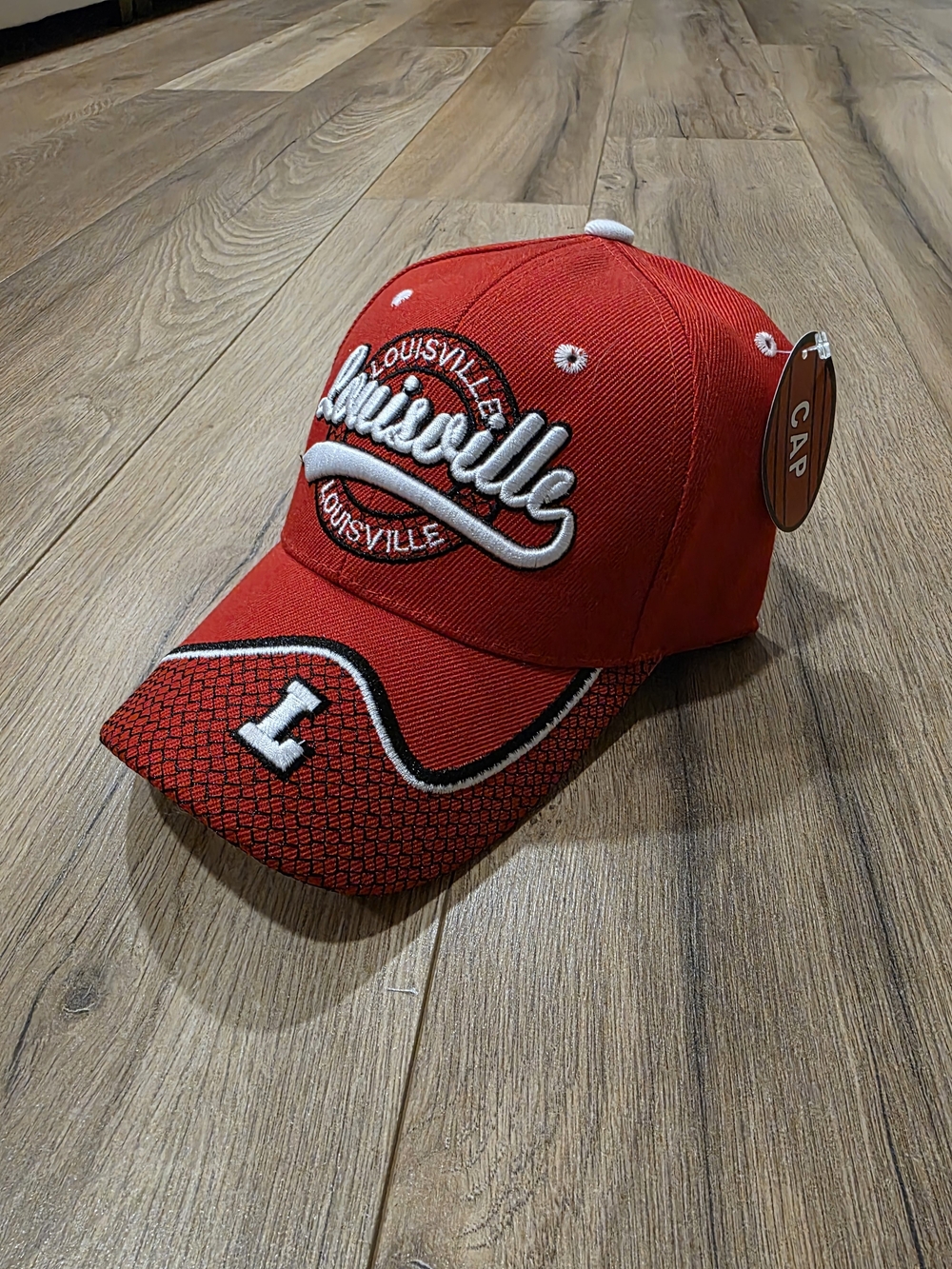 Louisville Red Baseball Cap with Embroidered Script